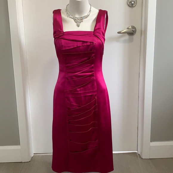 Jax Dresses & Skirts - JAX Fuchsia pink satin dress